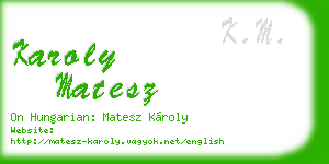 karoly matesz business card